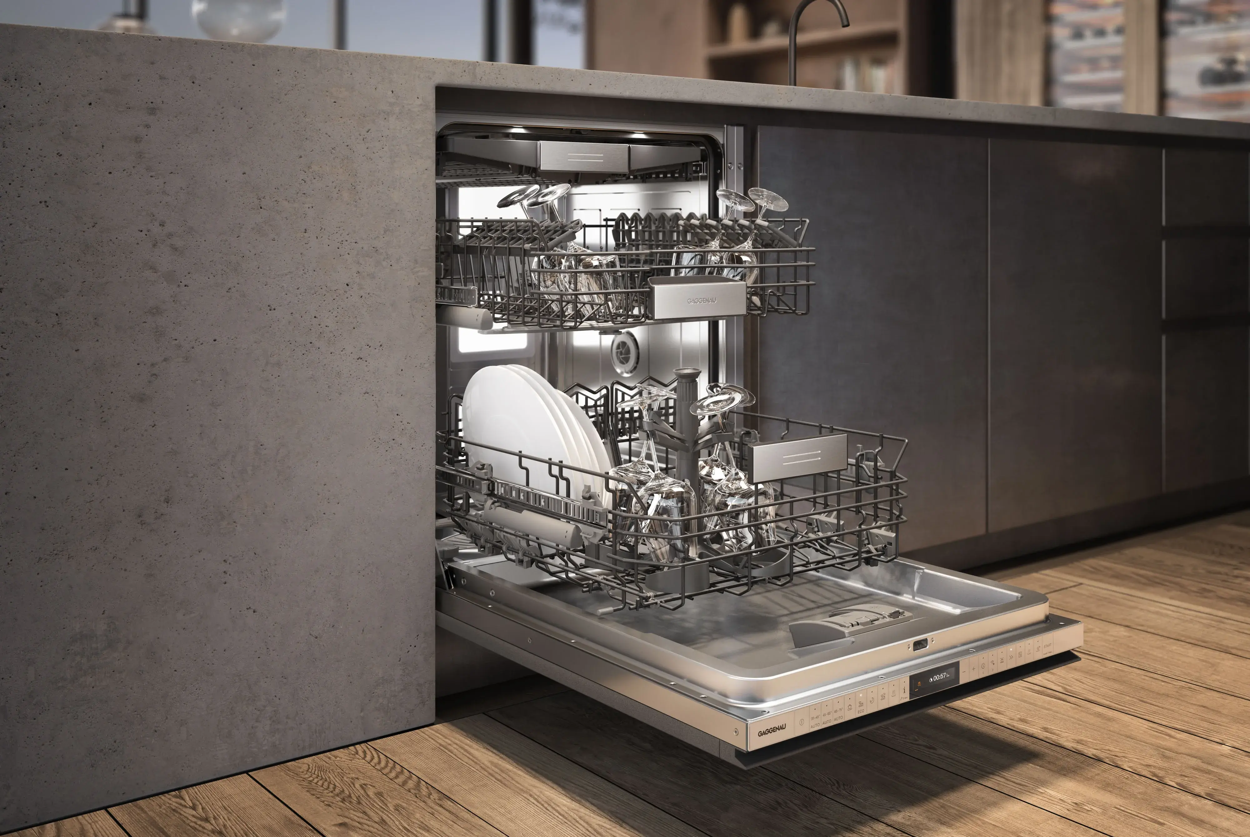 Gaggenau_GL_Dishwashing_Geschirrspueler offen